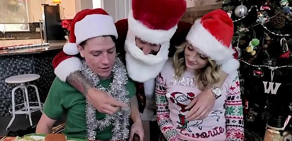  Christmas Family Orgy - Charlotte Sins - FULL SCENE on httpFuckmilyStrokes.com